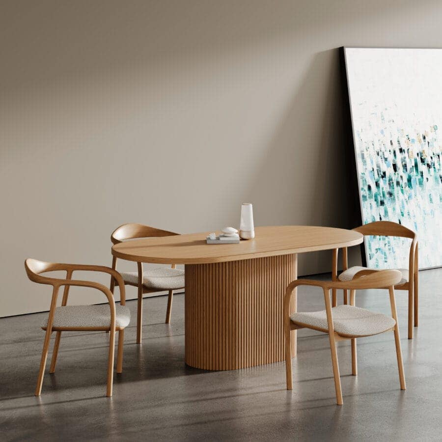 Luna Yemek Masası - Naturel Ceviz