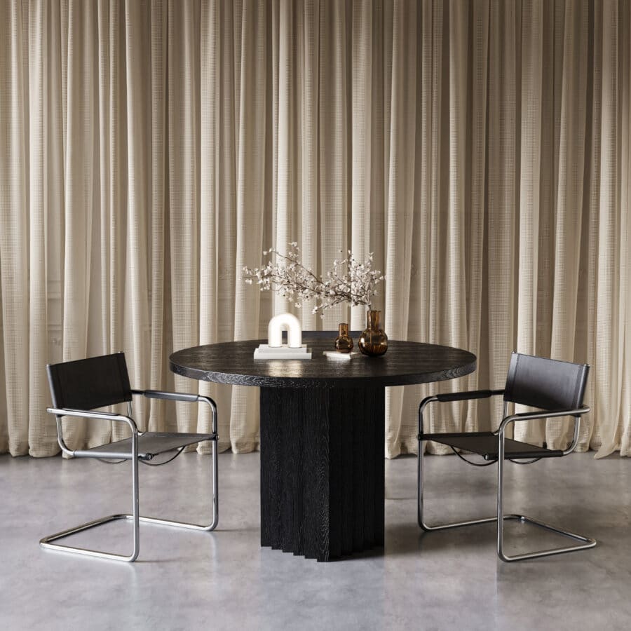 Giza Yuvarlak Yemek Masası - Siyah